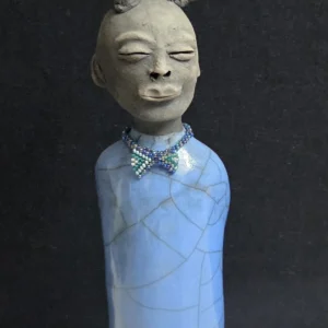 Short Dlamini man, blue, leopard topper